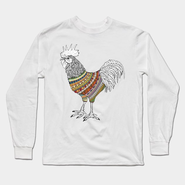 Rooster Knit Long Sleeve T-Shirt by msmart